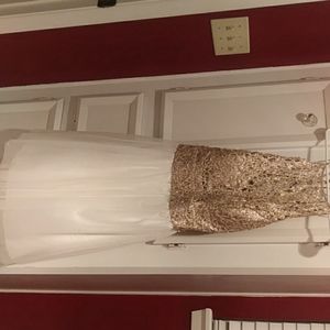 Gold and white dress